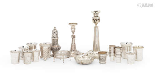 various dates and makers  (qty) A collection of silver items