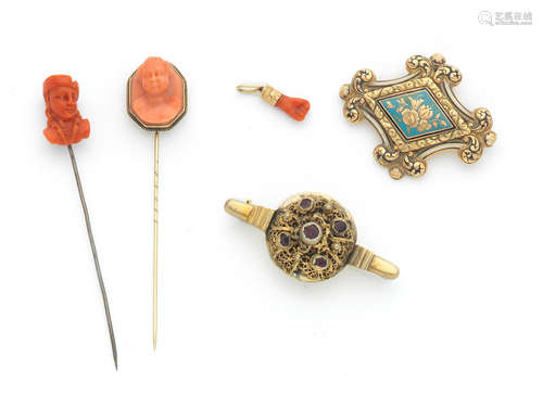 (qty) A collection of antique jewellery