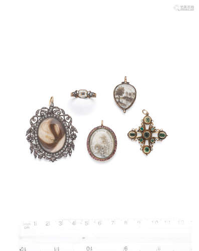 (qty) A collection of jewellery, late 18th century - early 19th century