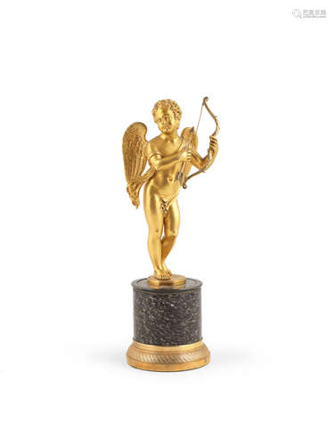 A 19th century gilt-bronze figure of Cupid