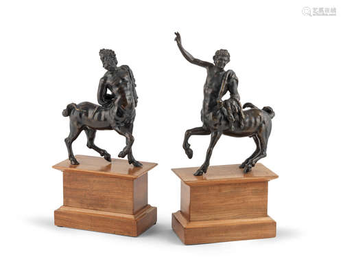 After the Antique, A pair of bronze figures of the Furietti Centaurs