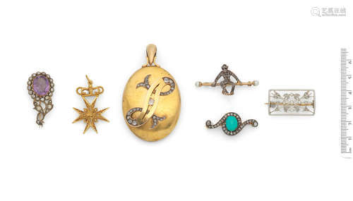 (qty) A collection of antique jewellery, mid 19th century - early 20th century