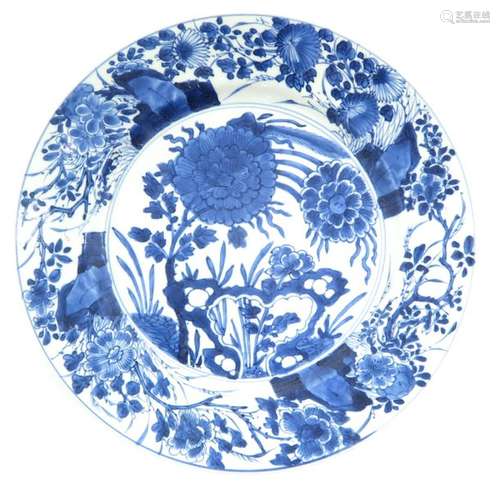 A Blue and White Plate