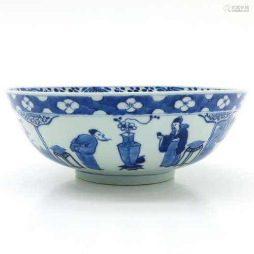 A Blue and White Decor Bowl