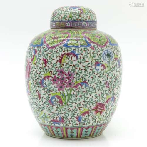 A Famille Rose Ginger Jar