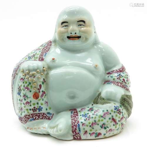 A Porcelain Buddha Sculpture