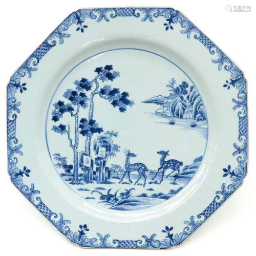 A Blue and White Decor Charger