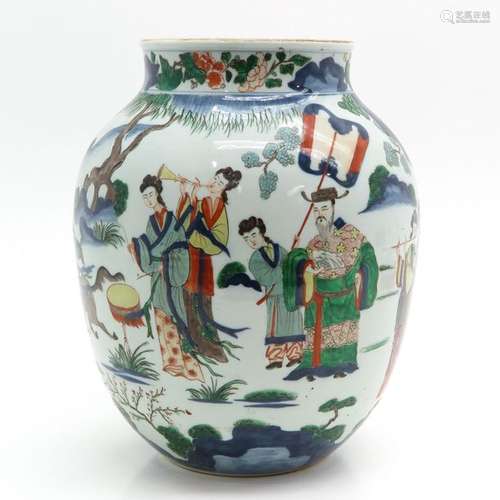 A Famille Verte Decor Jar