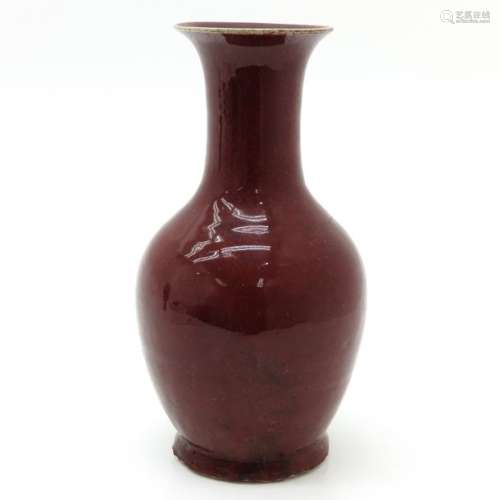 A Liver Red Glaze Decor Vase