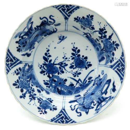 A Blue and White Decor Plate