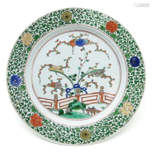 A Famille Verte Decor Plate