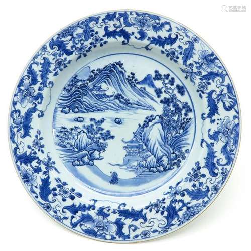 A Blue and White Decor Charger