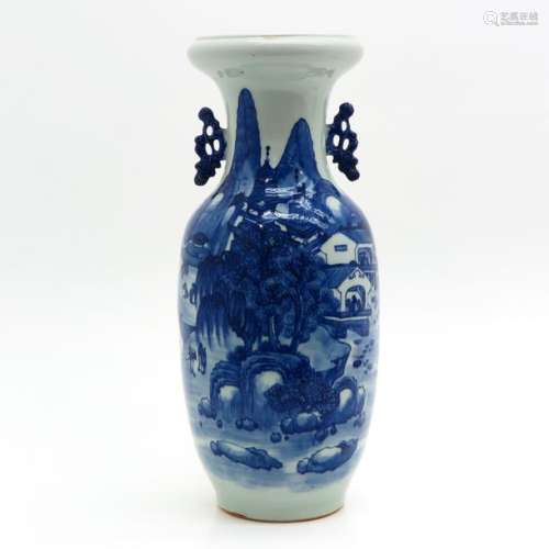 A Blue and White Decor Vase
