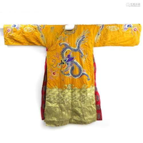 A Silk Embroidered Chinese Robe