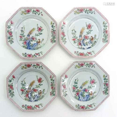 A Lpt of 4 Familie Rose Plates