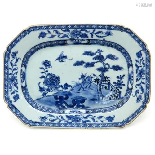 A Blue and White Platter