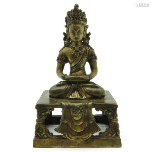 A Gilt Bronze Buddha Sculpture