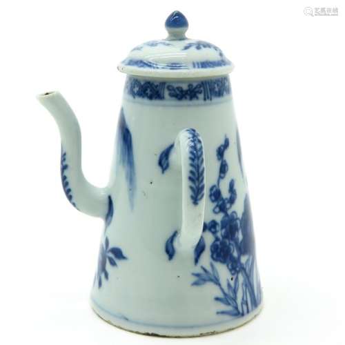 A Blue and White Decor Chocolate Pot