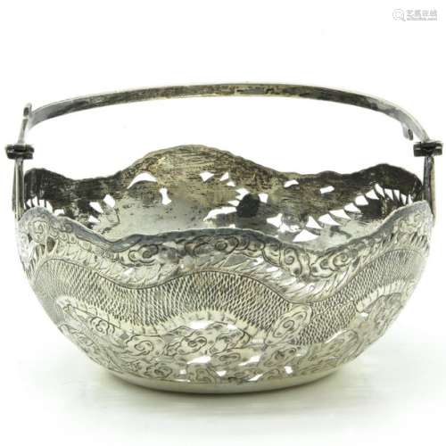 A Chinese Silver Basket