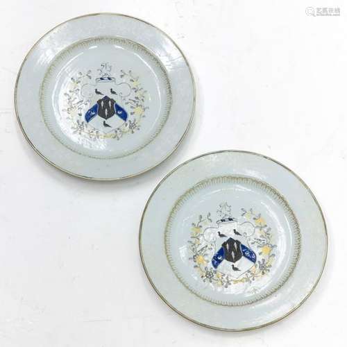 A Pair of Polychrome Decor Chargers