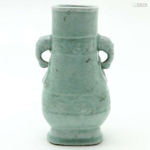 A Celadon Decor Vase