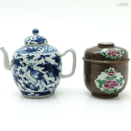 A Teapot and Covered jar