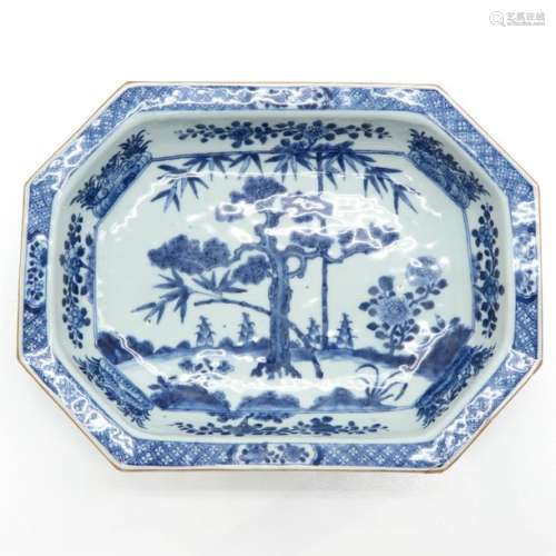 A Blue and White Serving Bowl