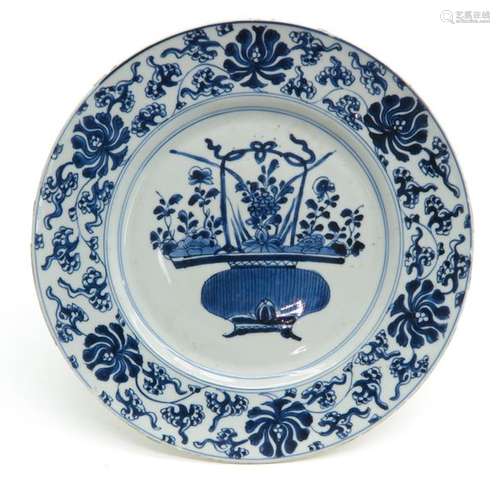 A Blue and White Plate