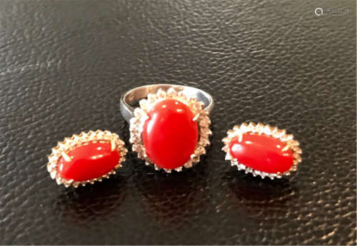 CORAL EARRINGS AND IRNG