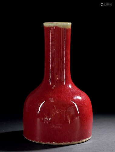 民国 红釉瓶