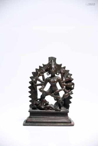 DurgaBronzeSouth India16th ctH: 10 cm Durga is the warrior goddess also popular by the name Kali.