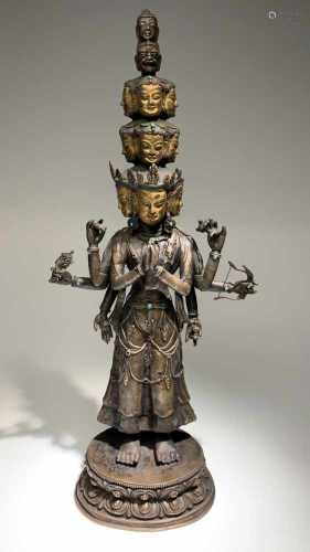 AvalokiteshvaraBronze,Tibet, 18th centuryH: 54 cm