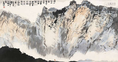 杨善深（1913～2004） 青山寻隐 镜片 设色纸本