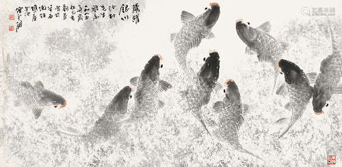 陈永锵（b.1948） 腾跃银川 镜片 设色纸本