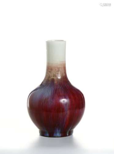 Chinese Flambe-Glazed Bottle Vase