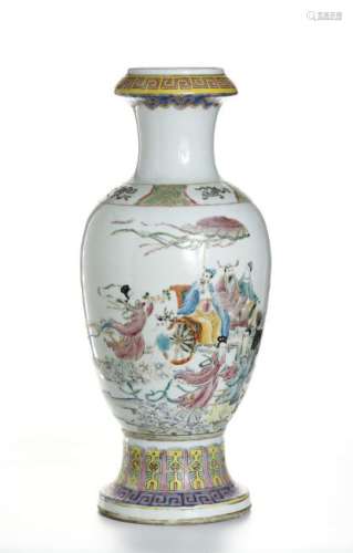 Chinese Famille Rose 'Figural' Vase