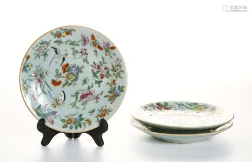 Three Chinese Famille Rose Dishes