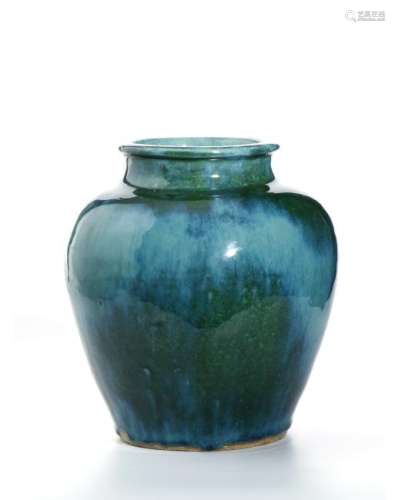 Chinese Flambe-Glazed Jar