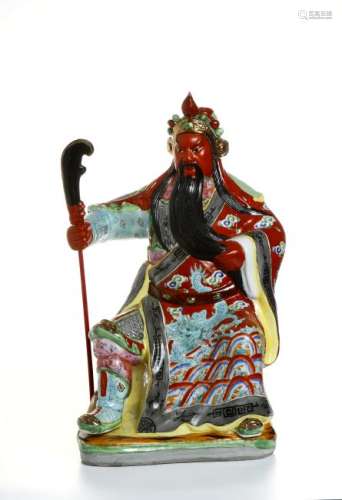 Chinese Porcelain Figure of Guan Gong