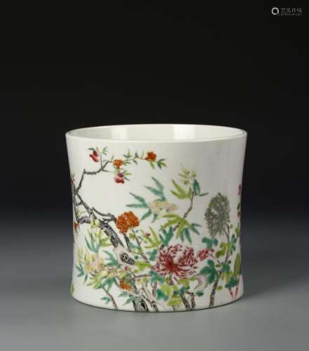 Chinese Famille Rose Brushpot