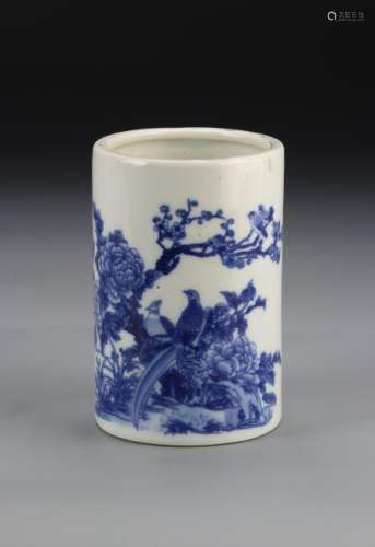 Chinese Blue and White Brushpot