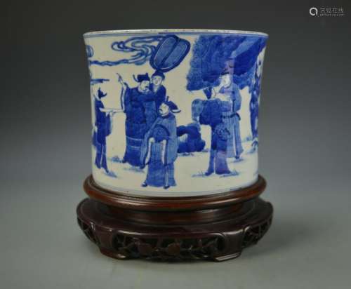 Chinese Blue and White Brushpot