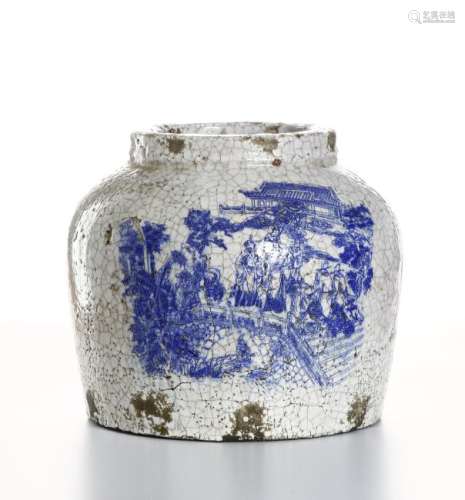 Chinese Chaozhou Blue and White Jar