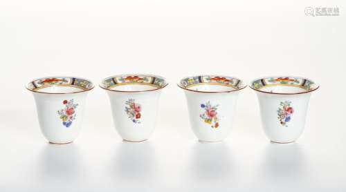 Four Chinese Famille Rose Cups