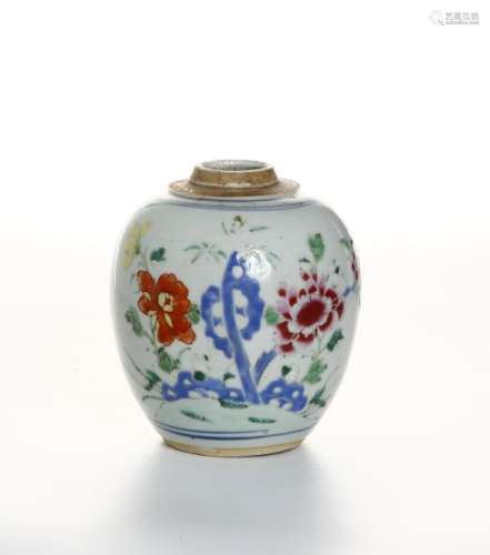 Chinese Famille Rose Butterfly Jar