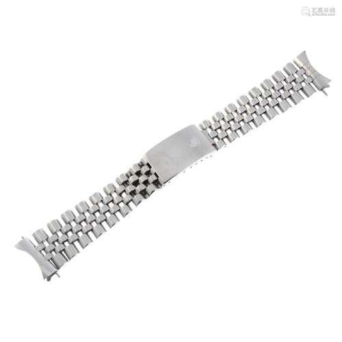 ROLEX - a gentleman's stainless steel Jubilee bracelet