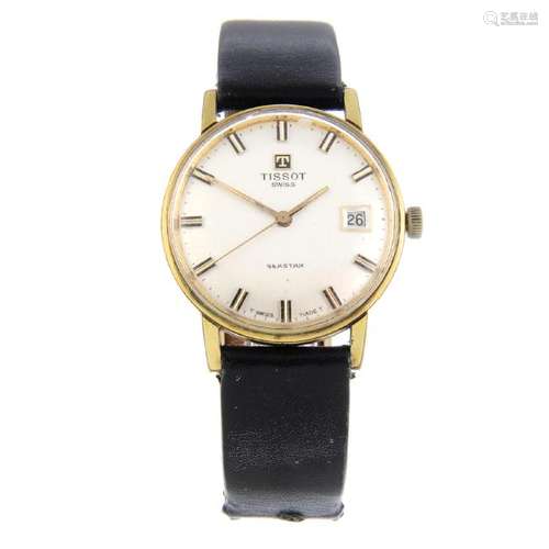 TISSOT - a gentleman's Seastar wrist watch. Gold plated