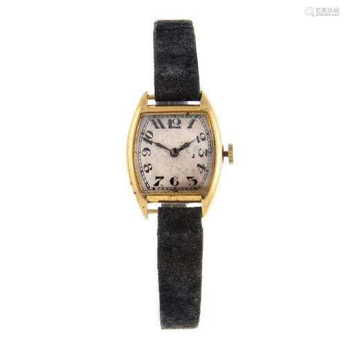 OPTIMA - a lady's wrist watch. 18ct yellow gold case,