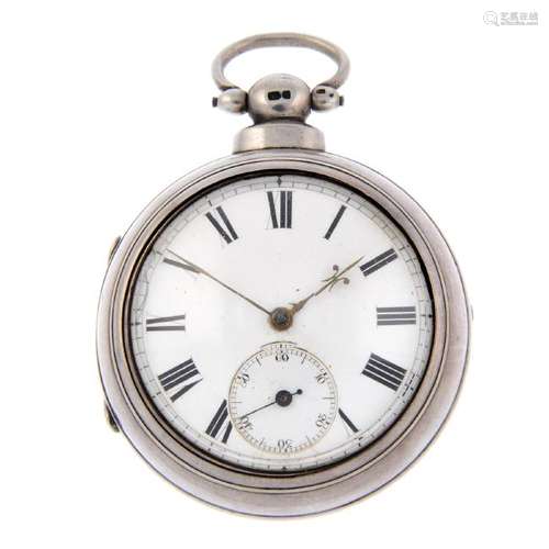 A pair case pocket watch by Thomas Wright. Silver