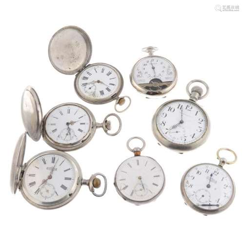 A group of seven assorted pocket watches, to include an